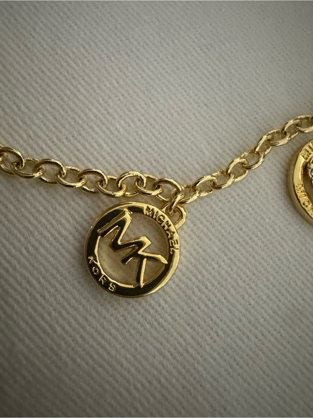 Michael Kors Gold Heart Charm Link Bracelet with Crystal Accents - Picture 4 of 8